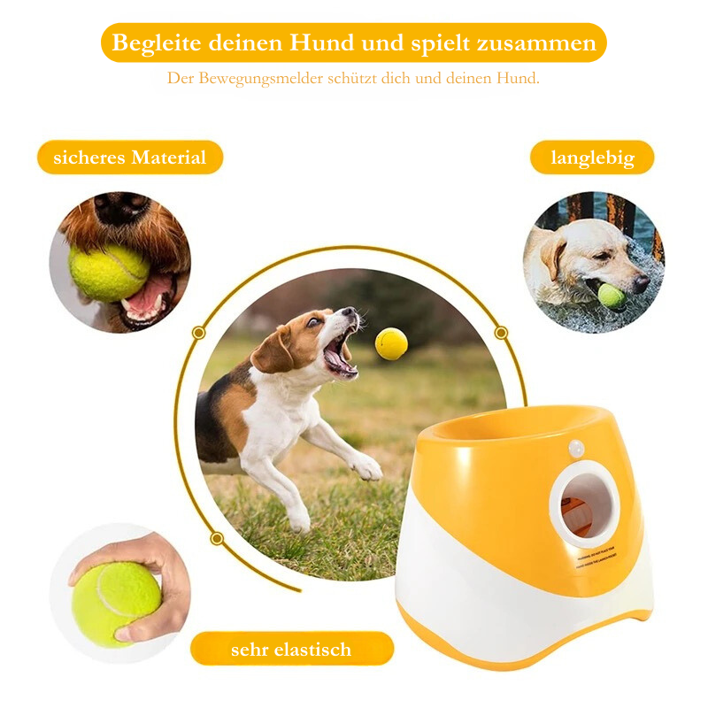 "Automatischer Tennisballwerfer für Hunde - Interaktives Spielzeug für endlosen Spielspaß"