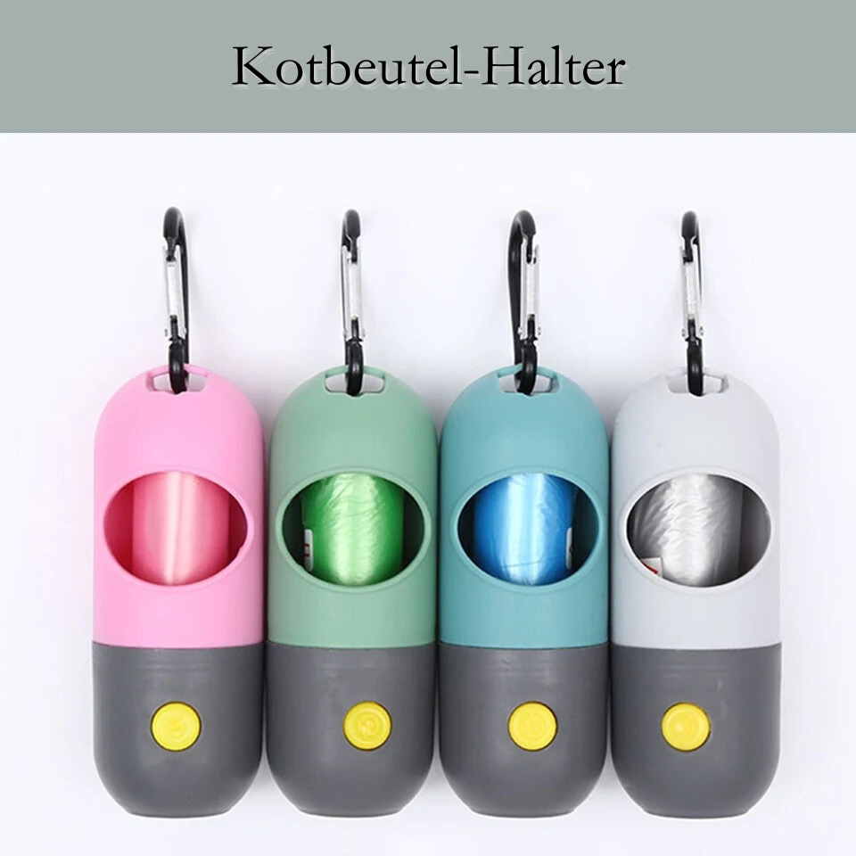 3-in 1 Hundekotbeutelspender mit integrierter Taschenlampe