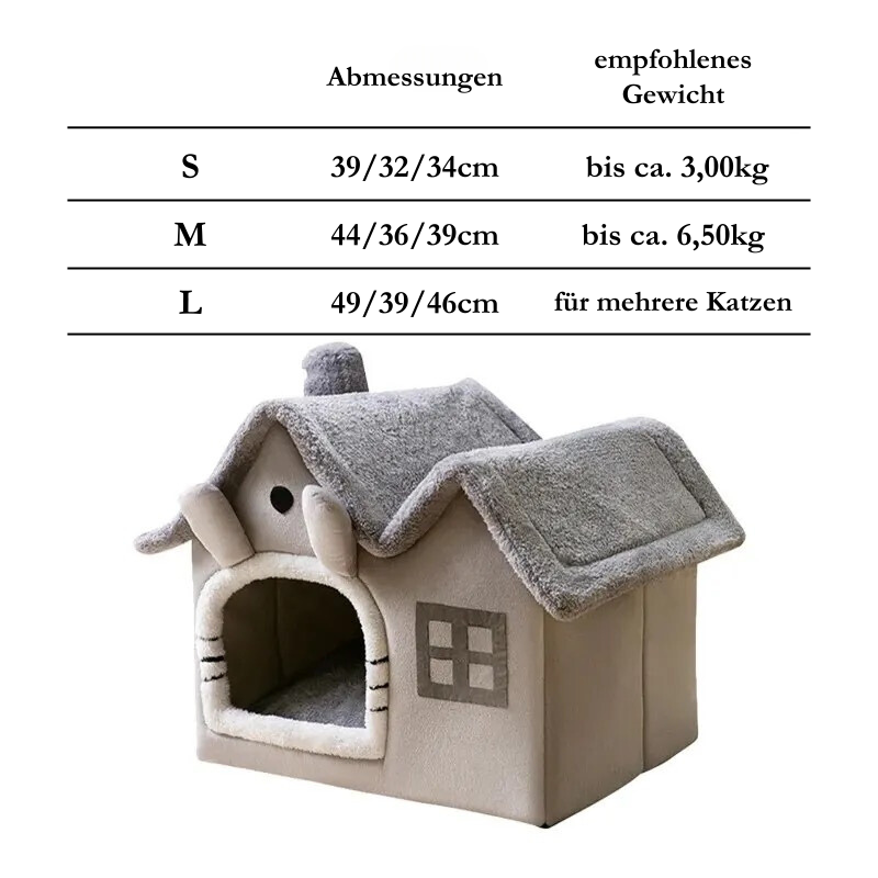 Hunde/Katzenhütte mit Schornstein