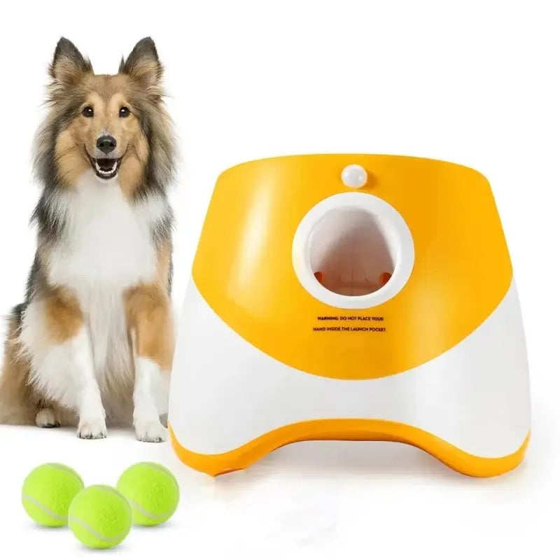 "Automatischer Tennisballwerfer für Hunde - Interaktives Spielzeug für endlosen Spielspaß"
