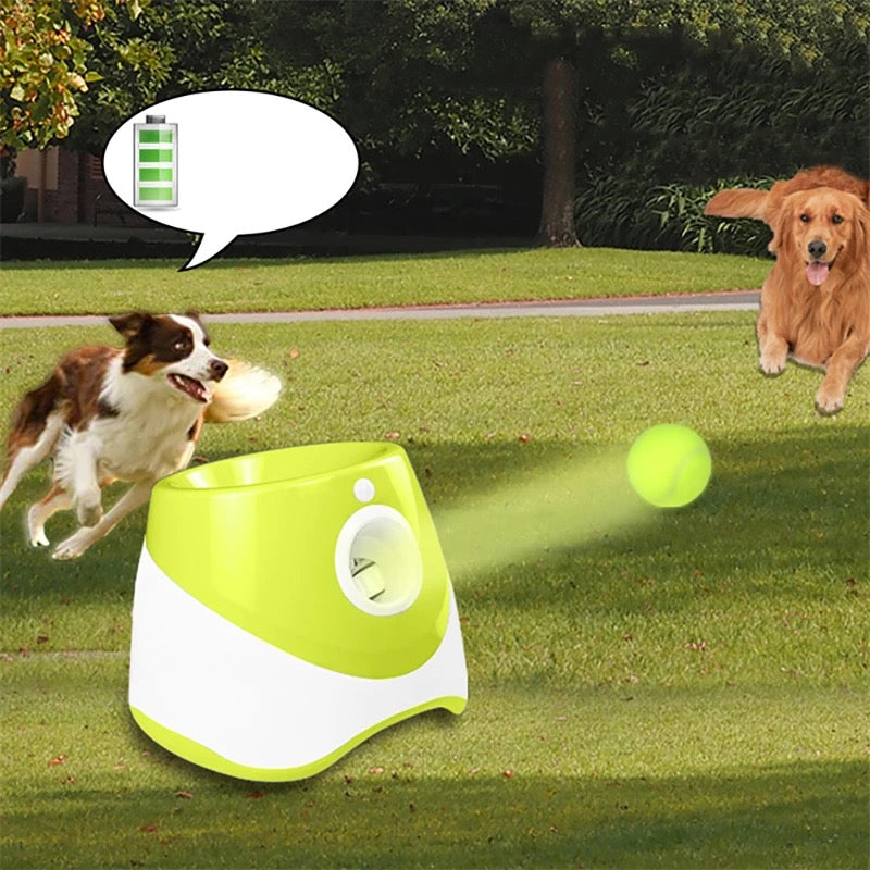 "Automatischer Tennisballwerfer für Hunde - Interaktives Spielzeug für endlosen Spielspaß"
