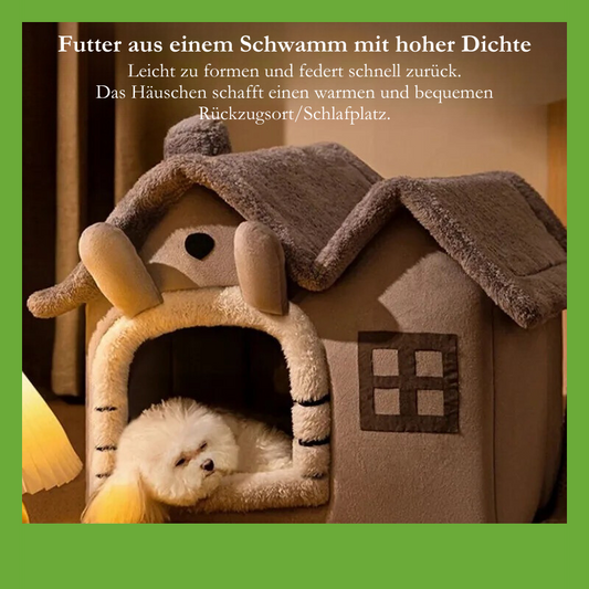 Hunde/Katzenhütte mit Schornstein