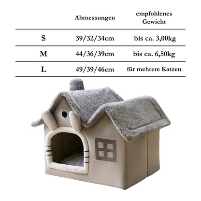 Hunde/Katzenhütte mit Schornstein